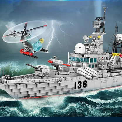 Sembo MOC Building Block Set: Navy 956 Destroyer Battleship, Model 202060