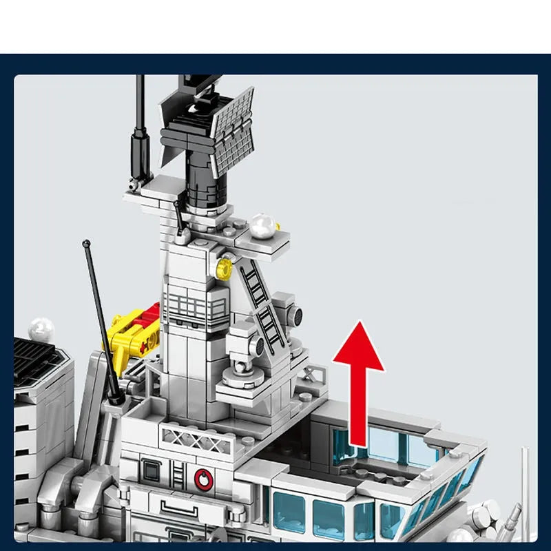 Sembo MOC Building Block Set: Navy 956 Destroyer Battleship, Model 202060