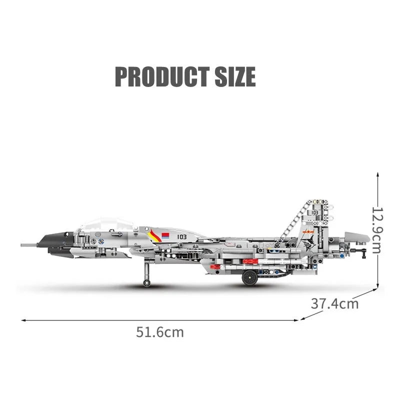 Sembo MOC Motorized Building Block Set: RC J-15 Flying Shark Aircraft, Model 705996