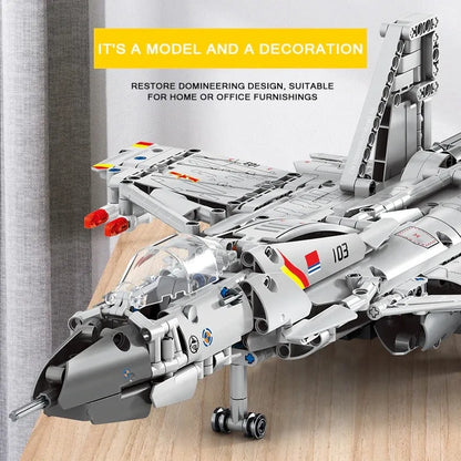 Sembo MOC Motorized Building Block Set: RC J-15 Flying Shark Aircraft, Model 705996