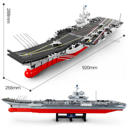 Sembo MOC Building Block Set: WW2 Aircraft Carrier Warship, Model 202001