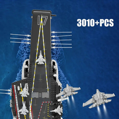 Sembo MOC Building Block Set: WW2 Aircraft Carrier Warship, Model 202001