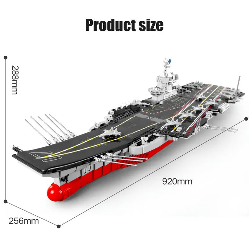 Sembo MOC Building Block Set: WW2 Aircraft Carrier Warship, Model 202001
