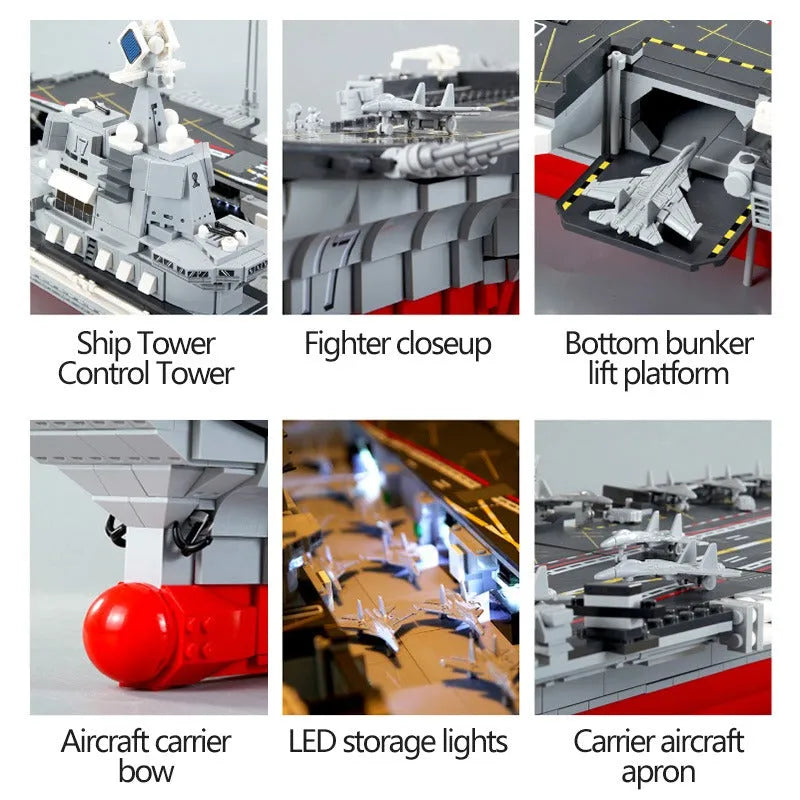 Sembo MOC Building Block Set: WW2 Aircraft Carrier Warship, Model 202001