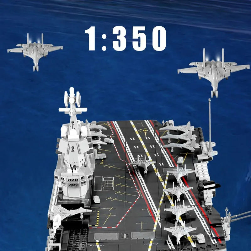 Sembo MOC Building Block Set: WW2 Aircraft Carrier Warship, Model 202001