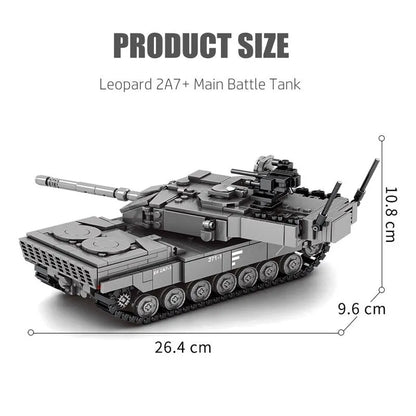 Sembo MOC Building Block Set: WW2 German Leopard 2A7 Main Battle Tank, Model 207001