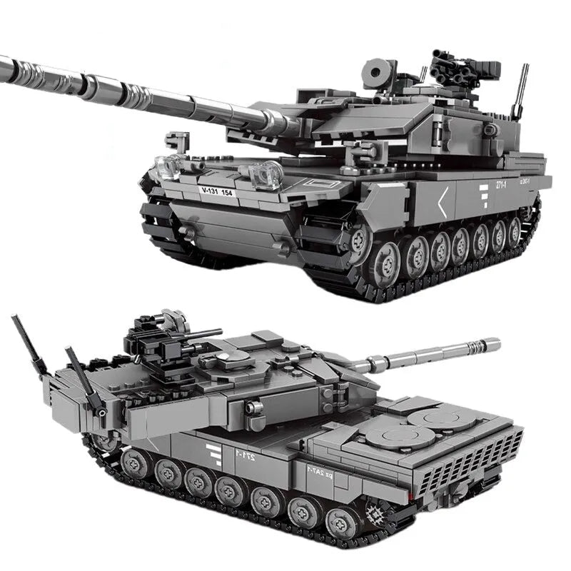 Sembo MOC Building Block Set: WW2 German Leopard 2A7 Main Battle Tank, Model 207001
