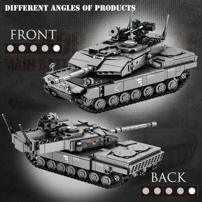 Sembo MOC Building Block Set: WW2 German Leopard 2A7 Main Battle Tank, Model 207001
