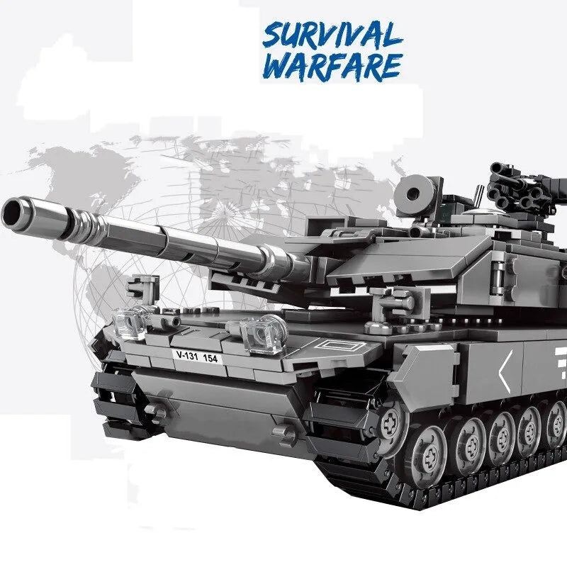 Sembo MOC Building Block Set: WW2 German Leopard 2A7 Main Battle Tank, Model 207001