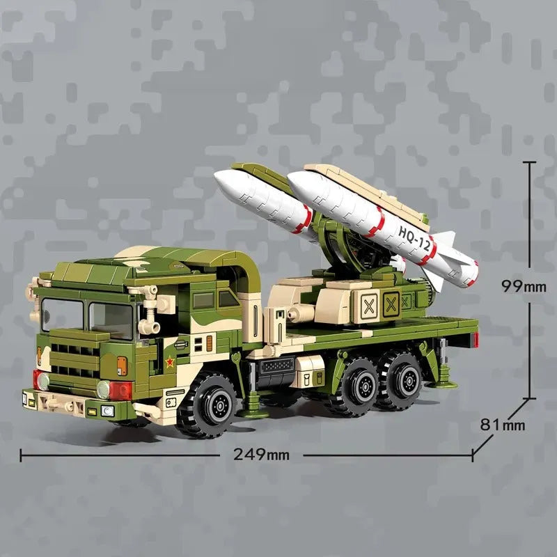 Sembo MOC Building Block Set: WW2 HQ-12 Anti Aircraft Missile Air Defense, Model 105717
