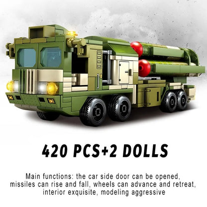 Sembo MOC Building Block Set: WW2 HQ-9 Anti Aircraft Missile System, Model 105595
