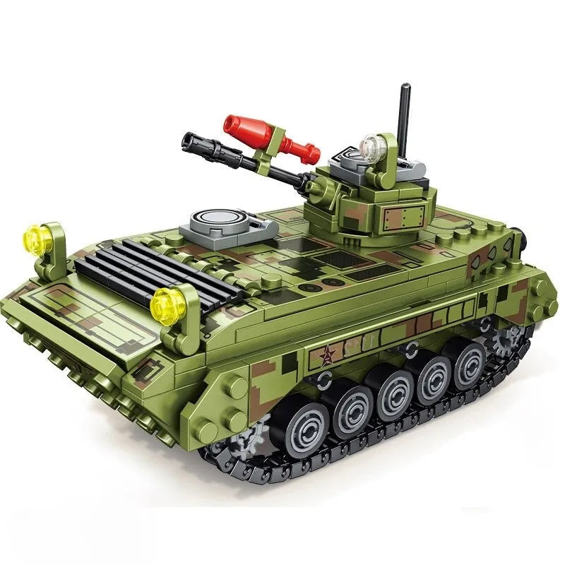 Sembo MOC Building Block Set: WW2 Type 86 IFV Canon Tank, Model 105530