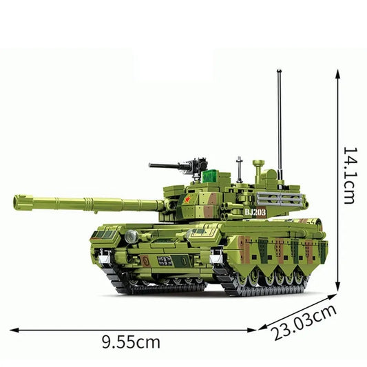 Sembo MOC Building Block Set: WW2 TYPE 96 Main Battle Tank, Model 203106