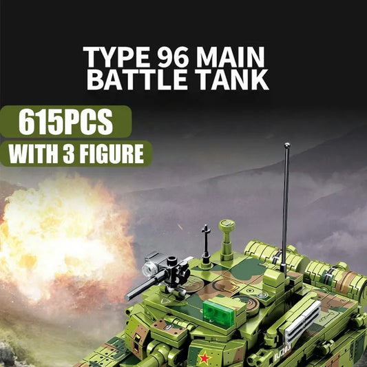 Sembo MOC Building Block Set: WW2 TYPE 96 Main Battle Tank, Model 203106