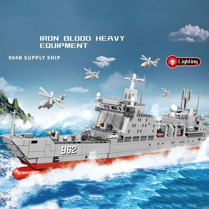 Sembo MOC Building Block Set: WW2 Vessel 904B Supply Ship, Model 105805