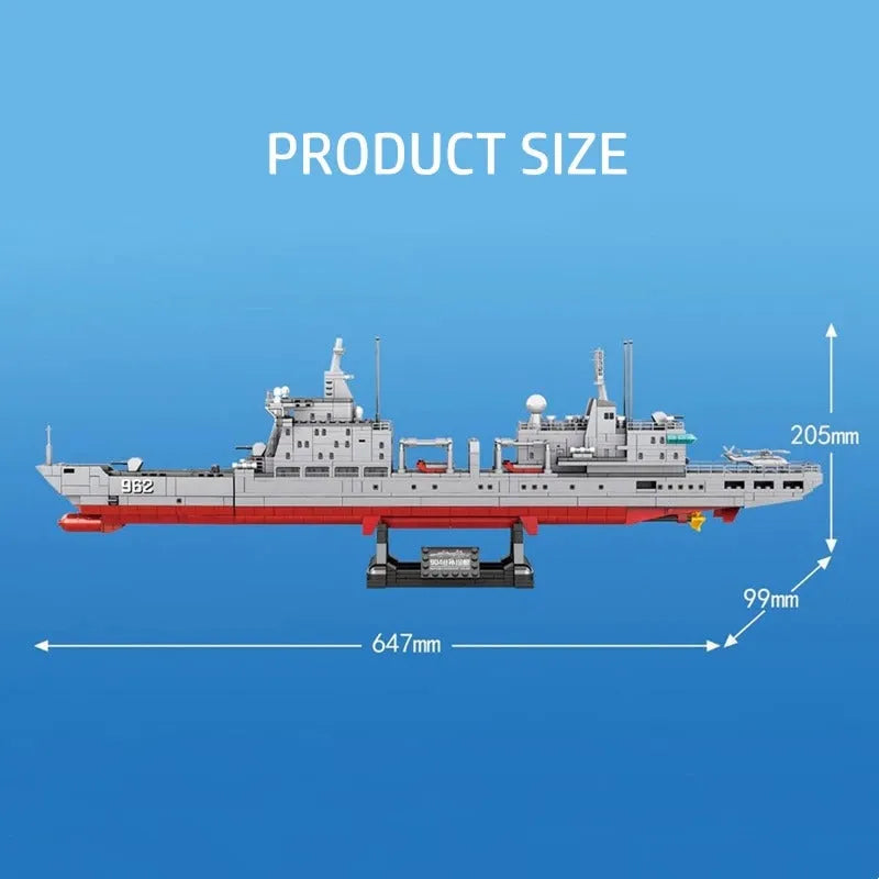 Sembo MOC Building Block Set: WW2 Vessel 904B Supply Ship, Model 105805