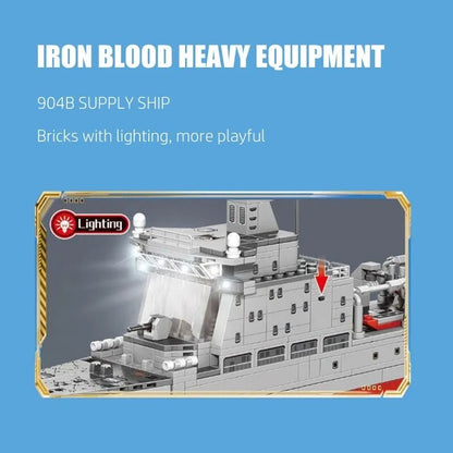 Sembo MOC Building Block Set: WW2 Vessel 904B Supply Ship, Model 105805