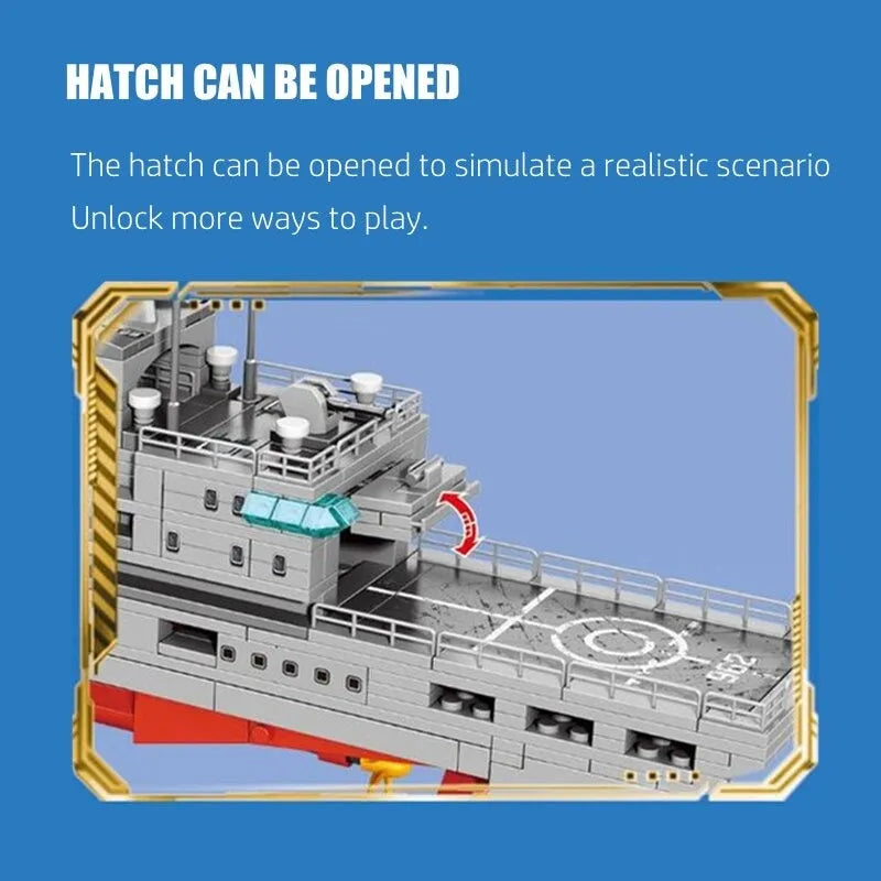 Sembo MOC Building Block Set: WW2 Vessel 904B Supply Ship, Model 105805