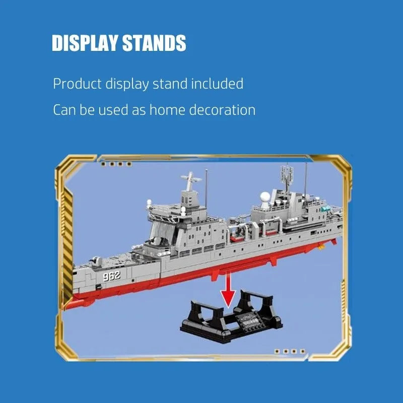 Sembo MOC Building Block Set: WW2 Vessel 904B Supply Ship, Model 105805