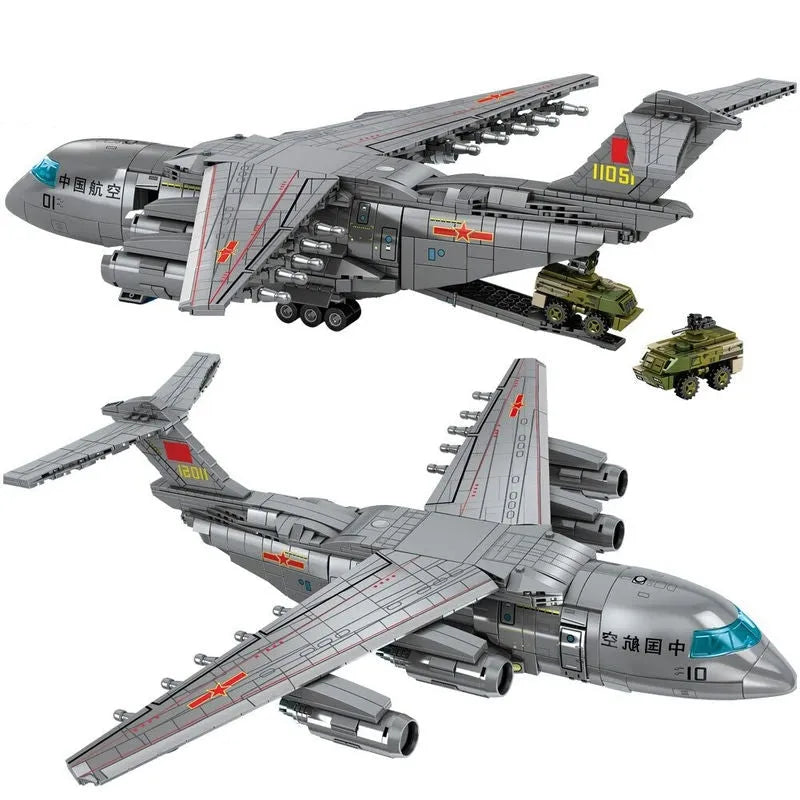 Sembo MOC Building Block Set: WW2 Y-20 Transport Aircraft, Model 202130