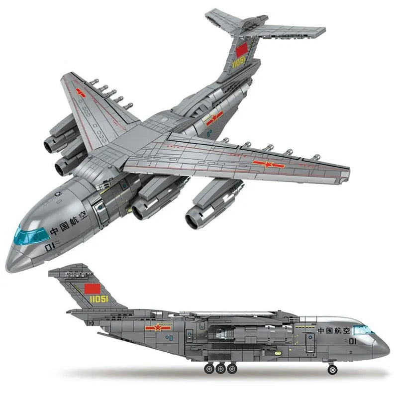 Sembo MOC Building Block Set: WW2 Y-20 Transport Aircraft, Model 202130