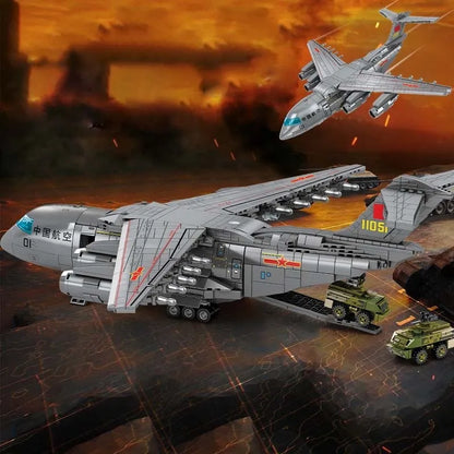 Sembo MOC Building Block Set: WW2 Y-20 Transport Aircraft, Model 202130