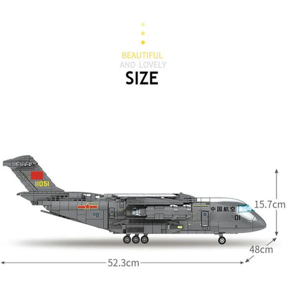 Sembo MOC Building Block Set: WW2 Y-20 Transport Aircraft, Model 202130