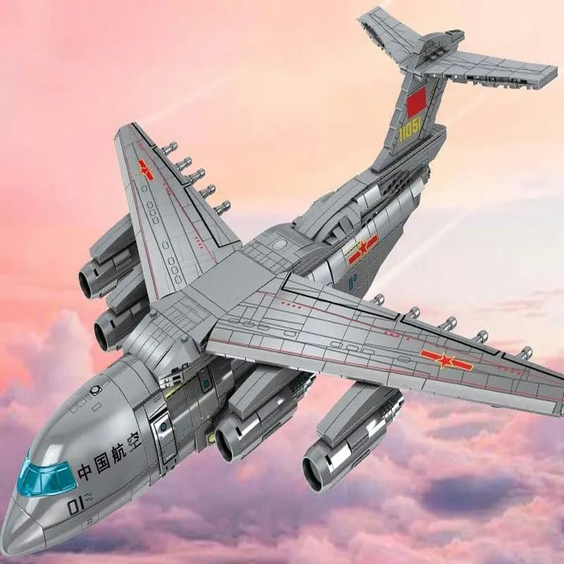 Sembo MOC Building Block Set: WW2 Y-20 Transport Aircraft, Model 202130
