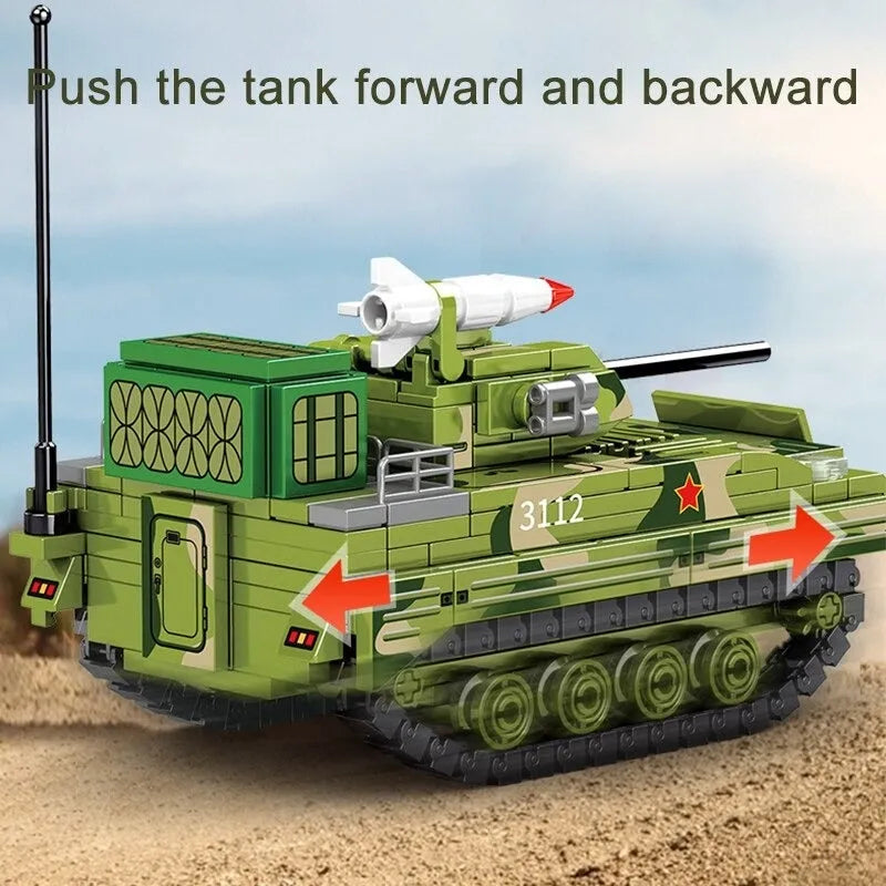 Sembo MOC Building Block Set: WW2 ZBD-03 Airborne Armored IFV, Model 203112