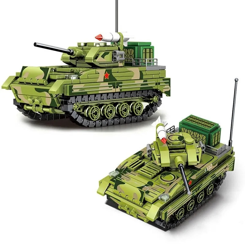 Sembo MOC Building Block Set: WW2 ZBD-03 Airborne Armored IFV, Model 203112