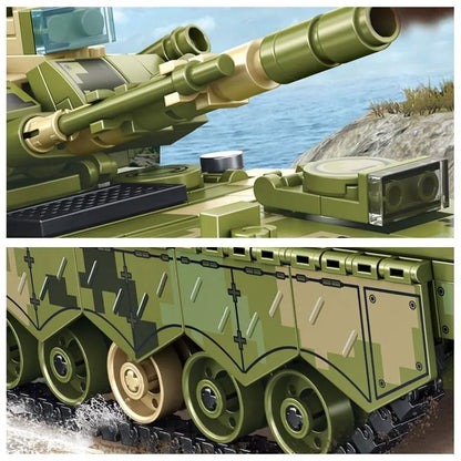 Sembo MOC Building Block Set: WW2 ZBD-04 Heavy IFV Canon Tank, Model 105731