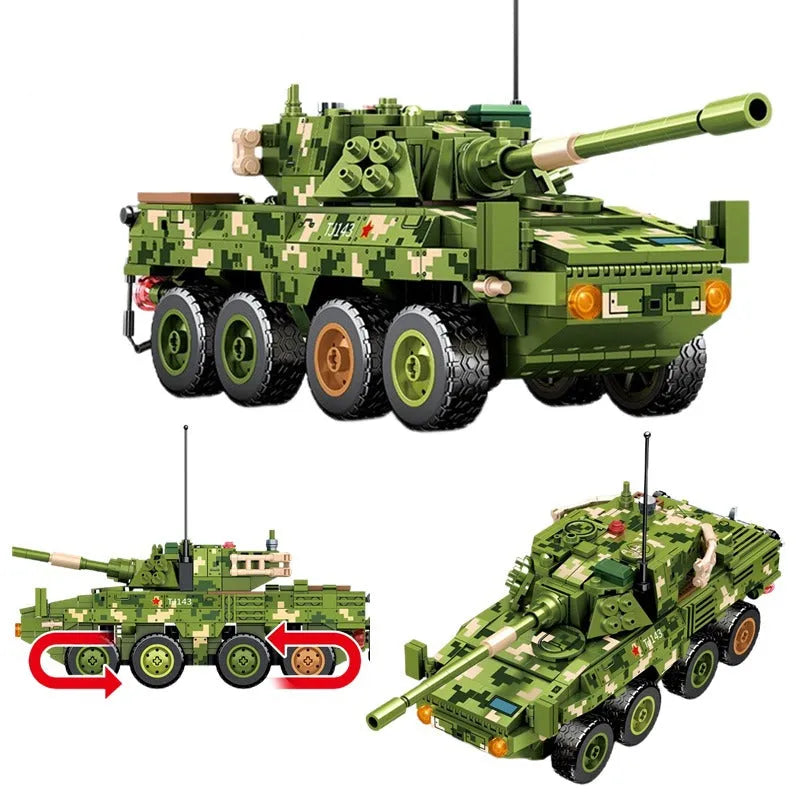Sembo MOC Building Block Set: WW2 ZTL-11 Armored Assault IFV, Model 203143