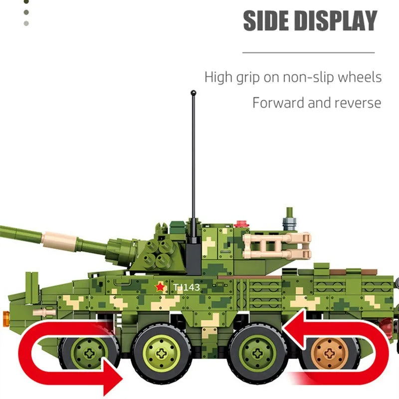 Sembo MOC Building Block Set: WW2 ZTL-11 Armored Assault IFV, Model 203143