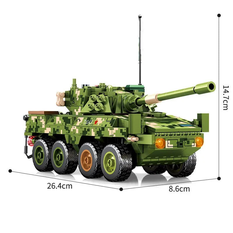 Sembo MOC Building Block Set: WW2 ZTL-11 Armored Assault IFV, Model 203143