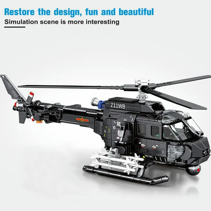 Sembo MOC Building Block Set: Z-11B Attack Helicopter, Model 202158