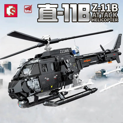 Sembo MOC Building Block Set: Z-11B Attack Helicopter, Model 202158