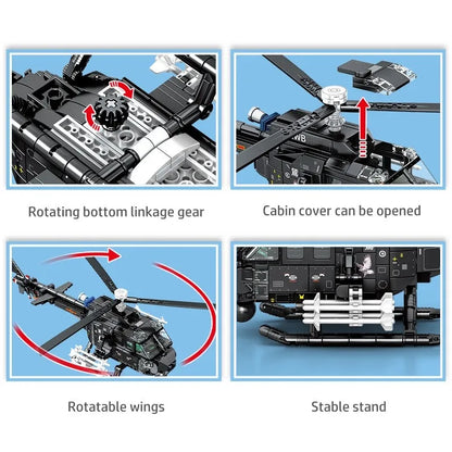 Sembo MOC Building Block Set: Z-11B Attack Helicopter, Model 202158