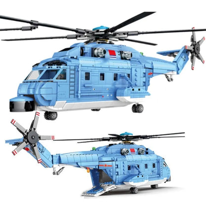 Sembo MOC Building Block Set: Z-18 Utility Helicopter, Model 202051