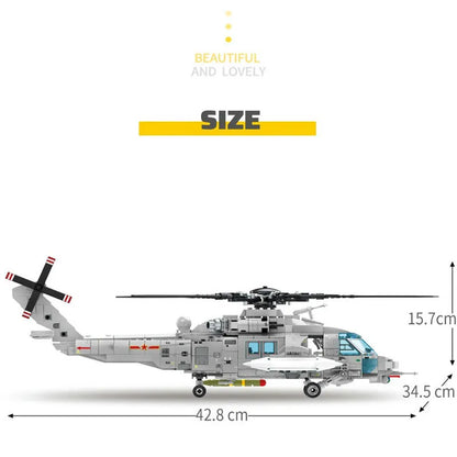Sembo MOC Building Block Set: Z20 Attack Helicopter, Model 202125