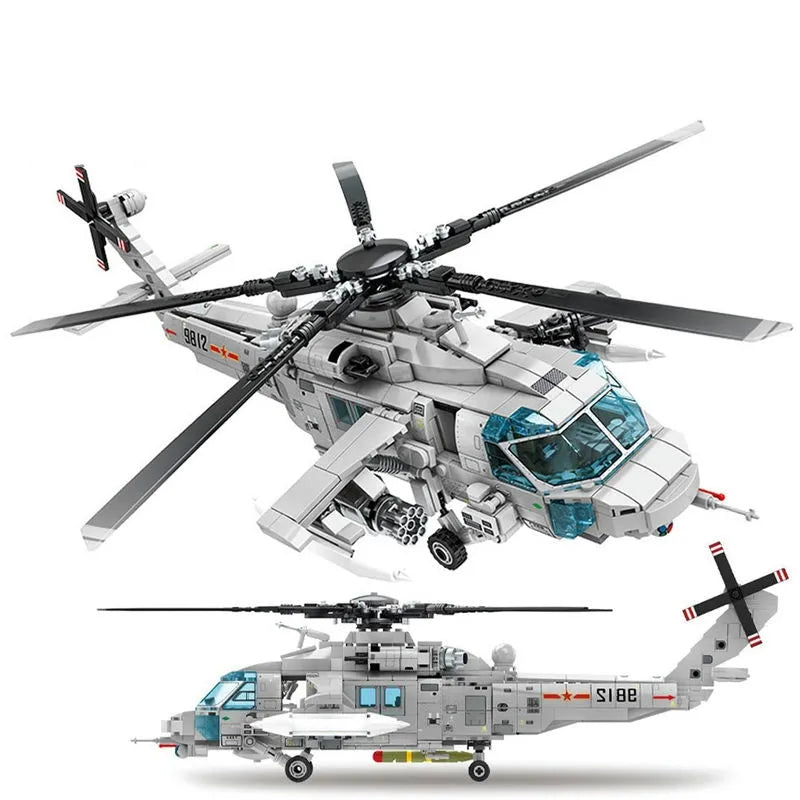 Sembo MOC Building Block Set: Z20 Attack Helicopter, Model 202125