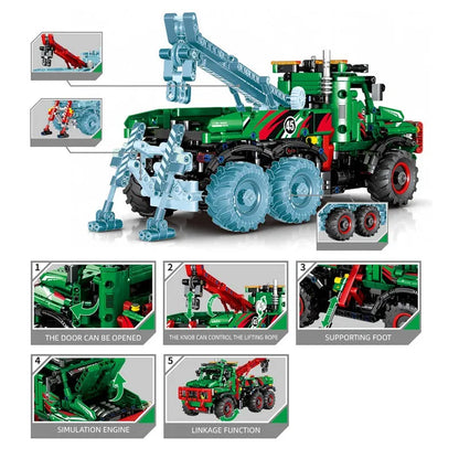 Sembo MOC Motorized Building Block Set: RC All Terrain Off-Road Car Mountain Truck, Model 720940PF
