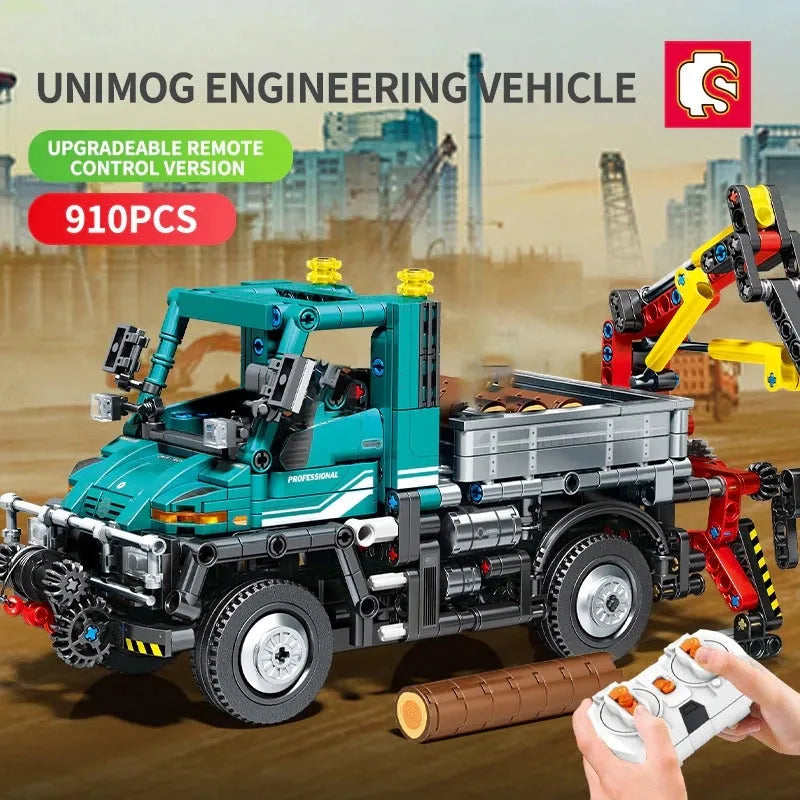 Sembo MOC Motorized Building Block Set: RC APP City Off Road Truck Car STEM, Model 720900PF