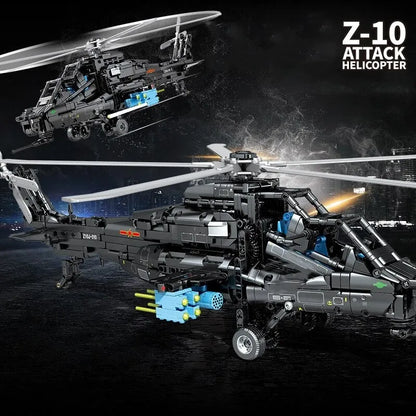 Sembo MOC Motorized Building Block Set: RC Military Z10 Attack Helicopter, Model 705993