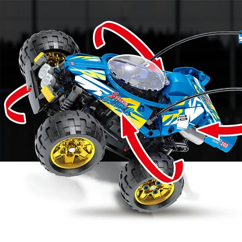 Sembo MOC Motorized Building Block Set: RC Speed Racing City Car Kids, Model 701901