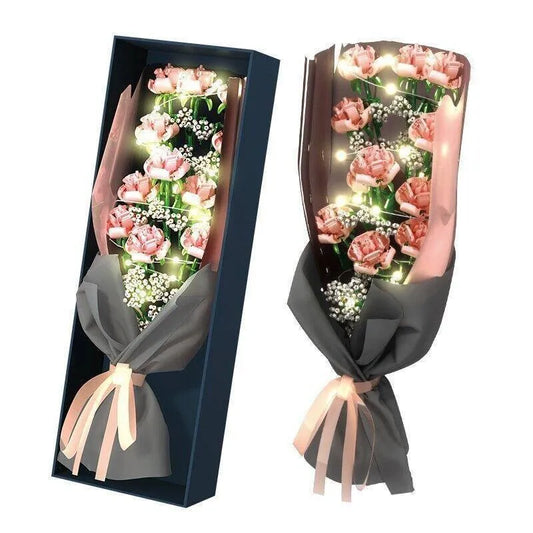 Sembo MOC Building Block Set: Romantic Roses Bouquet Flower Pot, Model 601216
