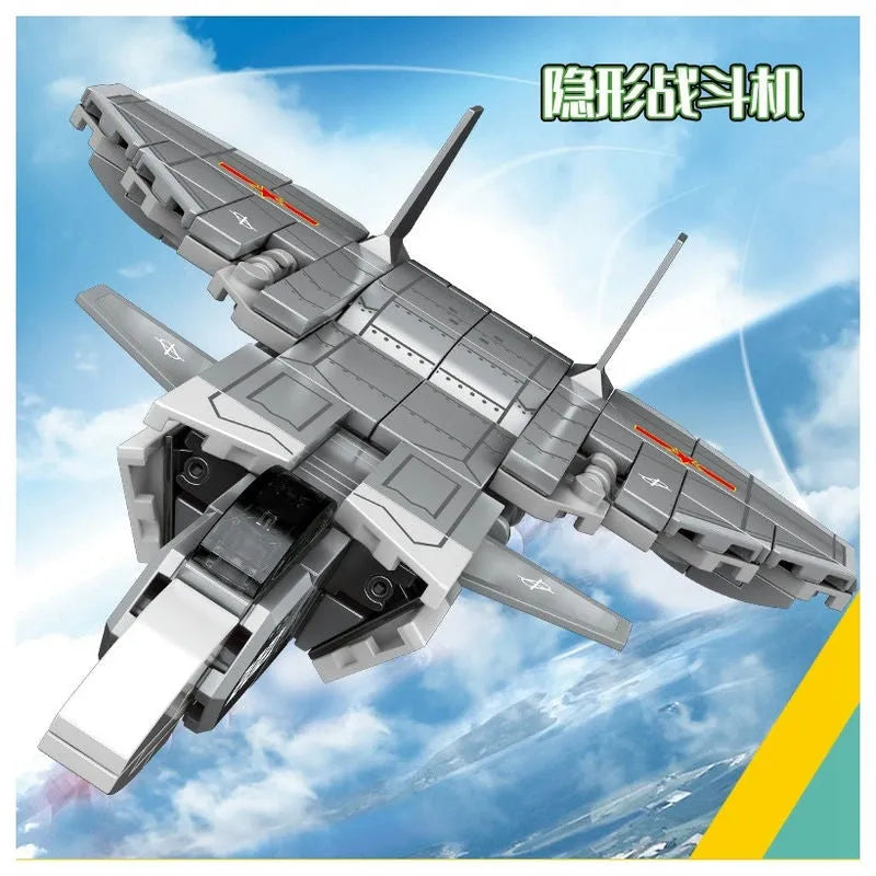 Sembo MOC Building Block Set: Steel Mecha Transformed Fighter Robot, Model 103241