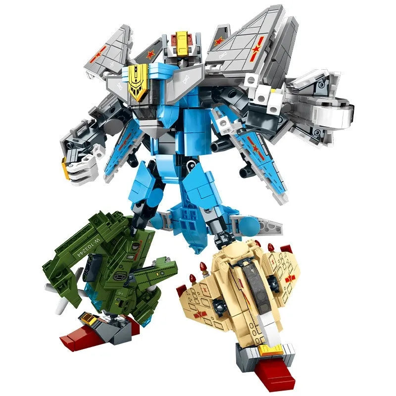 Sembo MOC Building Block Set: Steel Mecha Transformed Fighter Robot, Model 103241