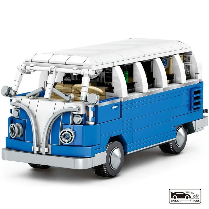Sembo MOC Building Block Set: Vintage Camper Bus Retro Car 701810