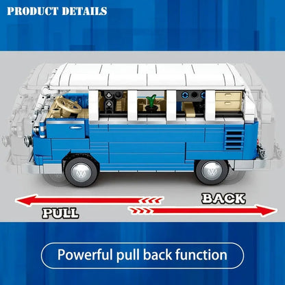 Sembo MOC Building Block Set: Vintage Camper Bus Retro Car 701810
