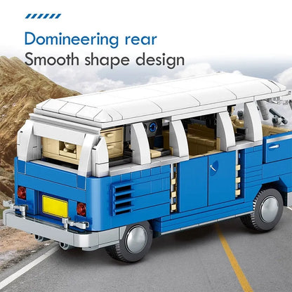 Sembo MOC Building Block Set: Vintage Camper Bus Retro Car 701810